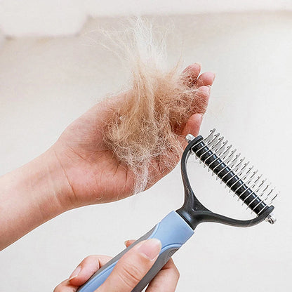 Dog Hair Remover Comb Professional Pet Deshedding Puppy Kittens Grooming Shedding Tools Double Sided Brush Pets Fur Knot Cutter