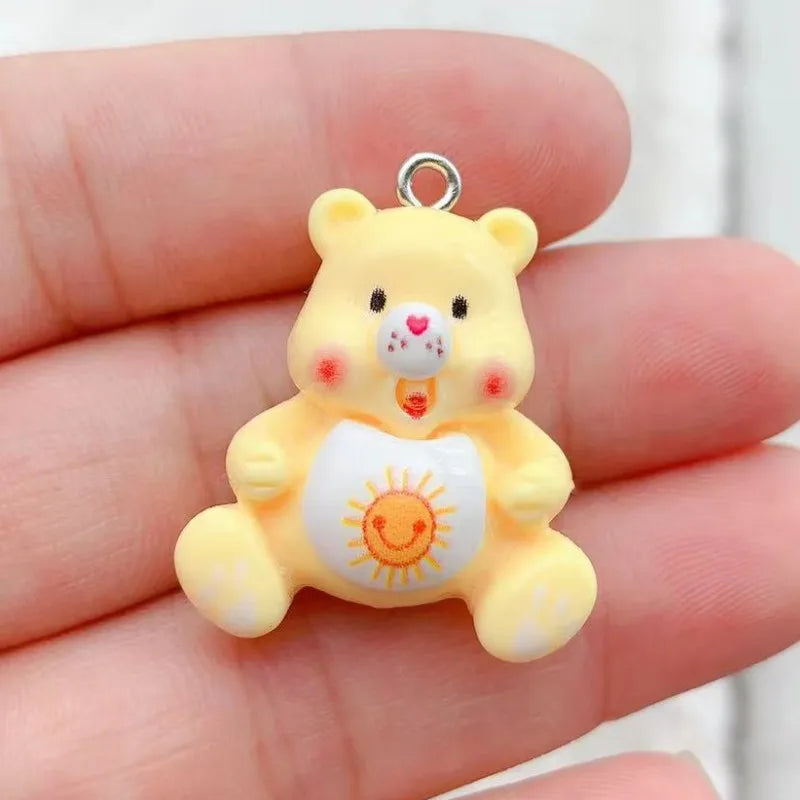 10pcs Cartoon Bear Charms Cute 3D Bear Animal Pendant DIY Jewelry Making Necklace Earring Bracelet Resin Craft