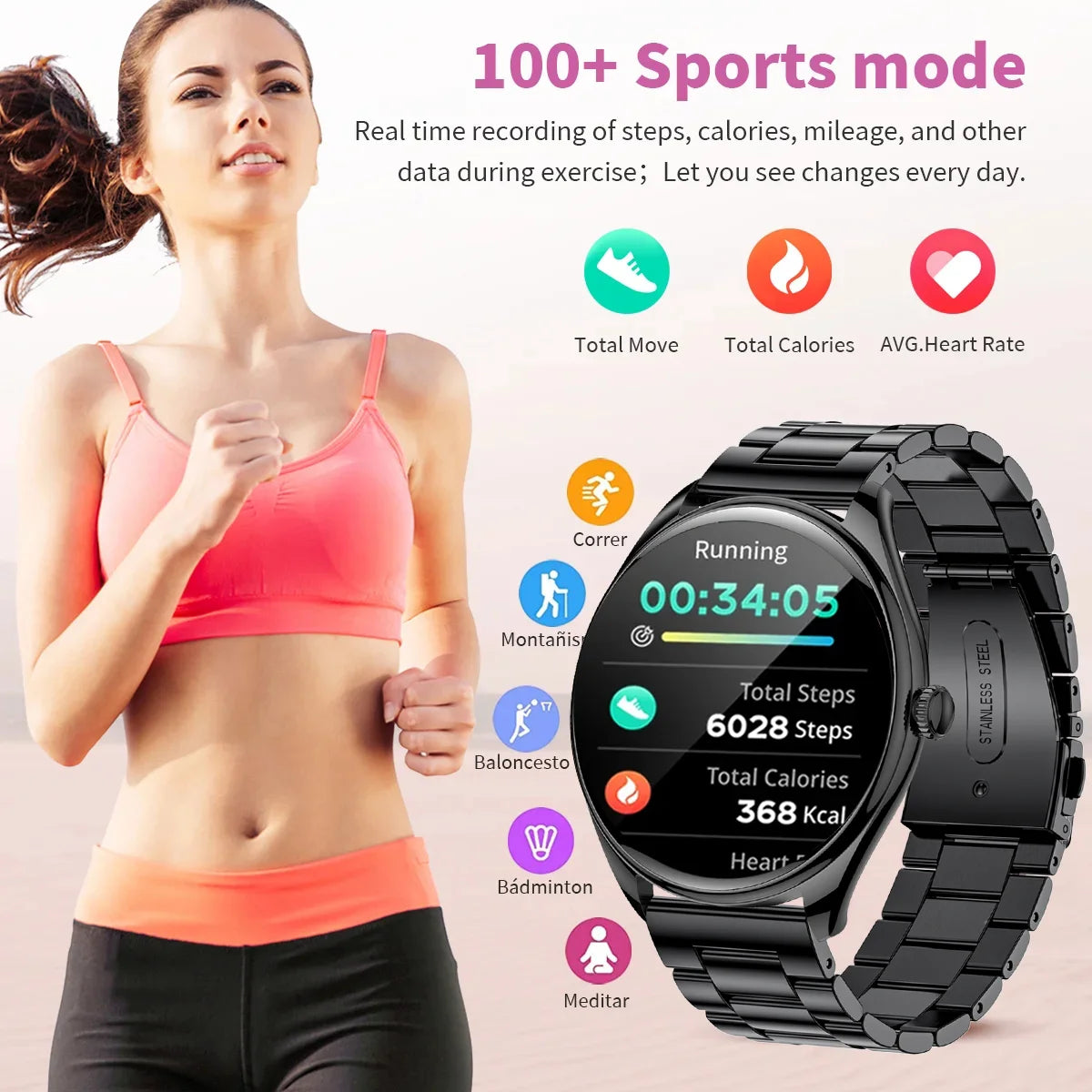 2024New Smartwatch Bluetooth Talk Smartwatch Music Play IP68 Waterproof Slim Smartwatch Men And women Sports Fitness For Android