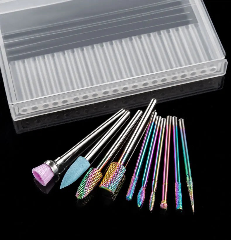 10Pcs Nail Drill Bit Set Kits Diamond Milling Cutters for Manicure Carbide  Equipment Tools Drill Bit Nails Drill Bit Accesoires