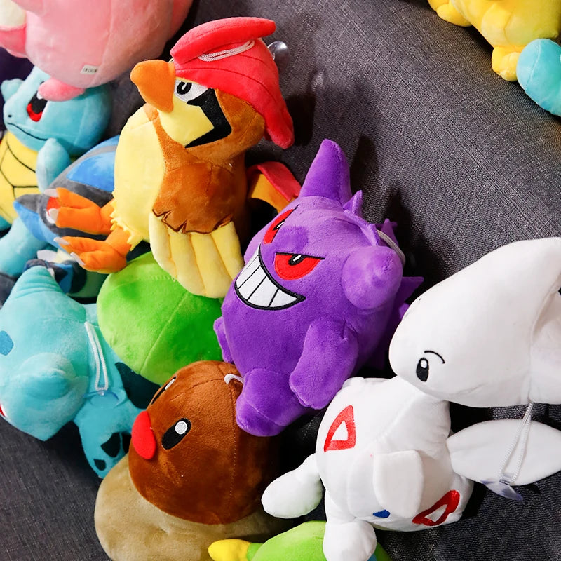 Anime Pokemon Plush Toy Kawaii Pikachu Charmander Squirtle Bulbasaur Eevee Stuffed Wholesale Claw Machine Doll Gift For Kids