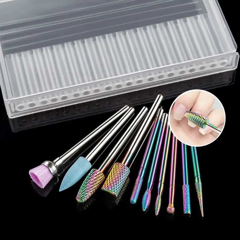 10Pcs Nail Drill Bit Set Kits Diamond Milling Cutters for Manicure Carbide  Equipment Tools Drill Bit Nails Drill Bit Accesoires