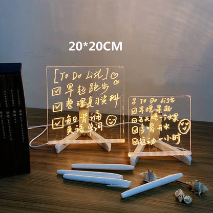 Anti-scratch Adjustable Angle Luminous Acrylic Night Light