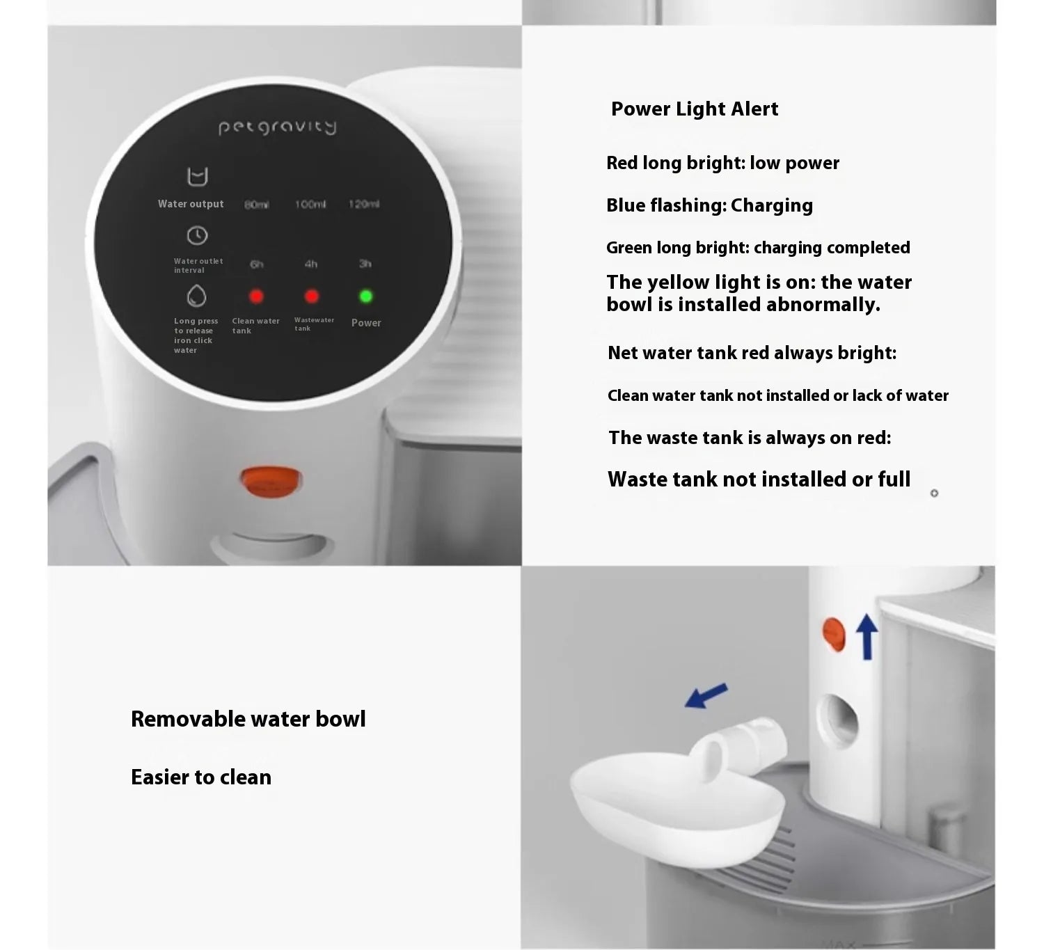 Cordless Pet Water Fountain with Smart Alerts