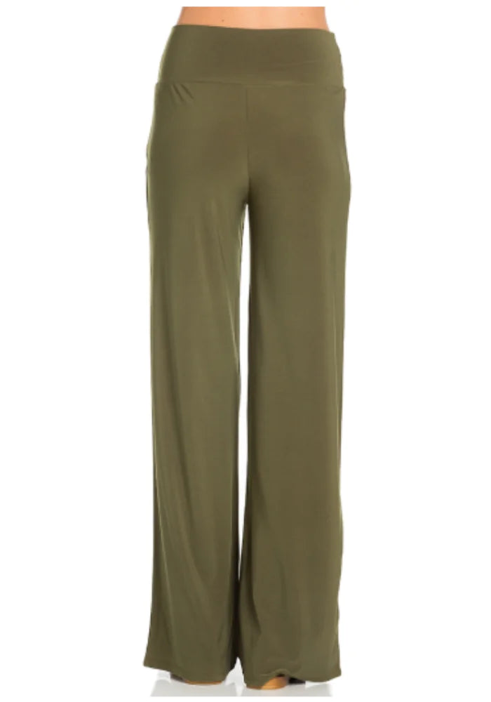 Zipper Comfy Pants -Olive