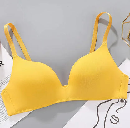 Breathable No-Rims Gather Bra for Women