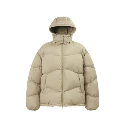 Thin And Portable Puff Down Jacket Solid Color Hooded