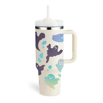 40oz Insulated Tumbler with Handle and Straw