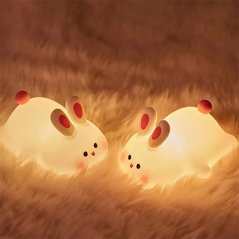 Cute LED Touch Sensor Rabbit Night Light