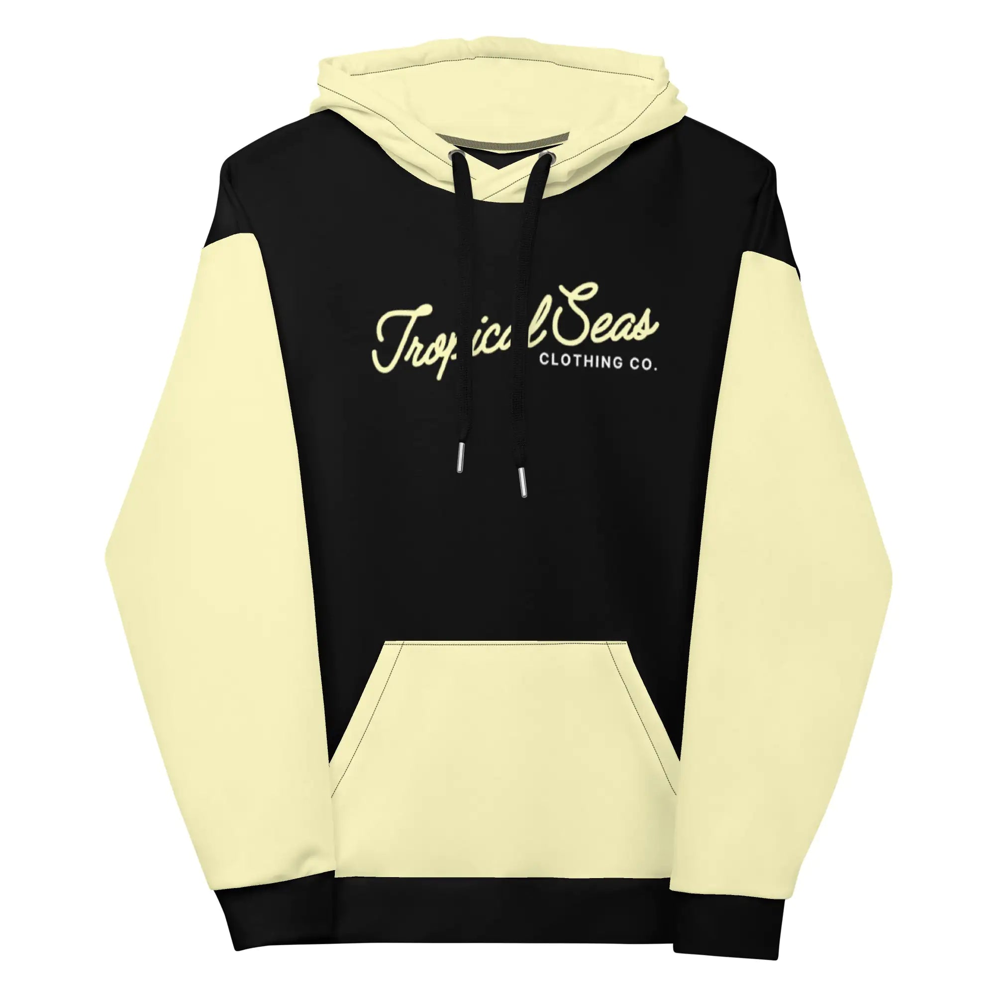 Cream Yellow Two-Tone Tropical Seas Hoodie