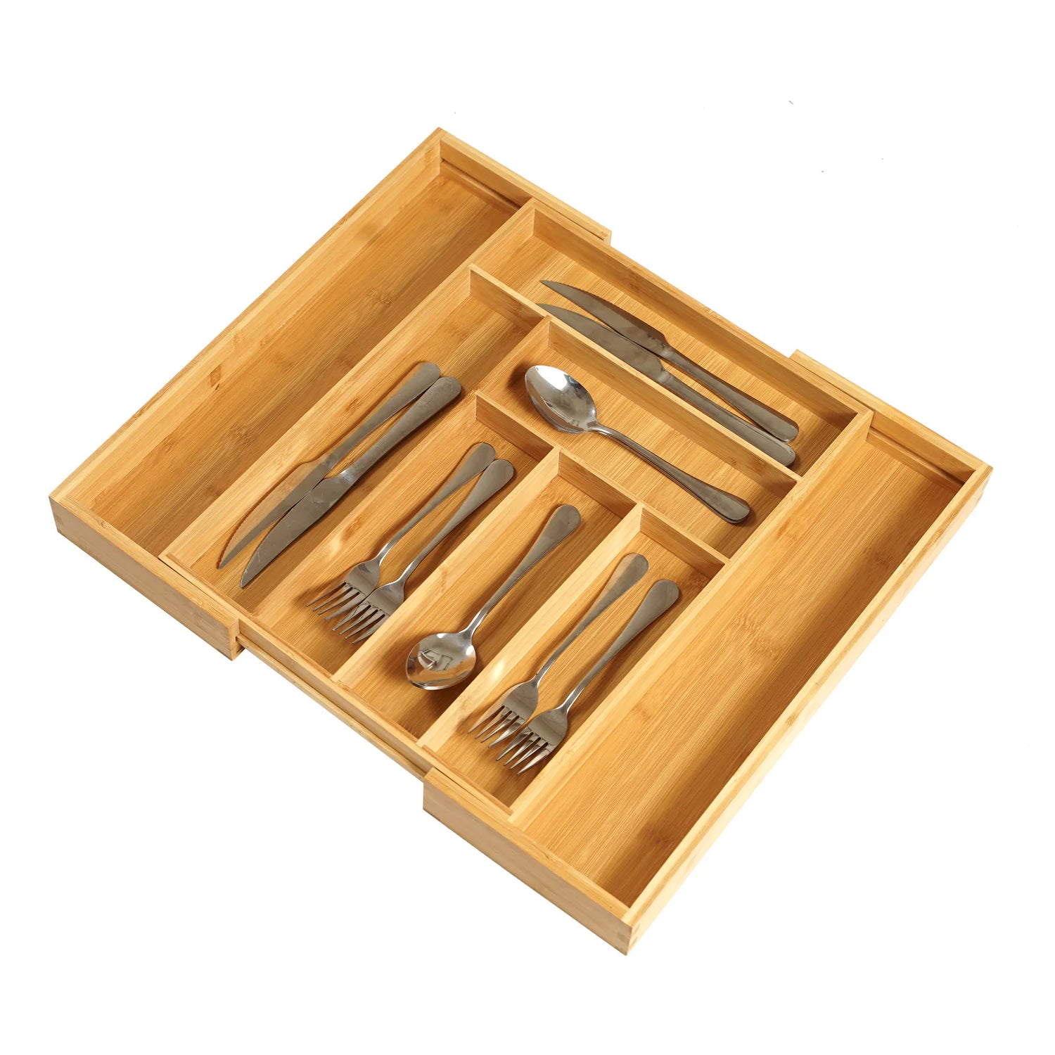 Bamboo Cutlery Organizer