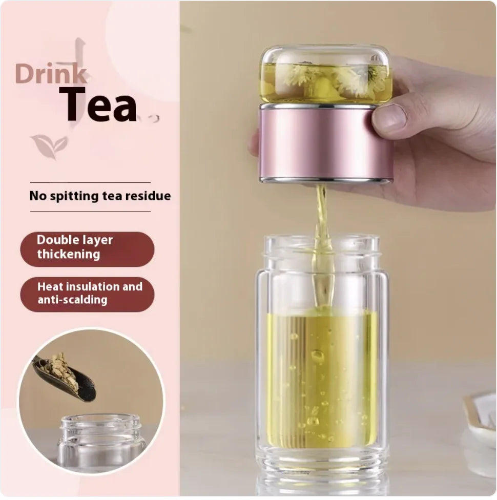 Double-layer Borosilicate Glass Tea Infuser