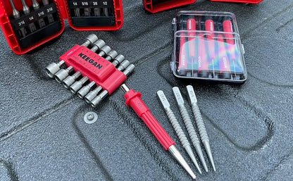 4 Piece Nail Setter &amp; Center Punch Set 4&quot; Wood Metal Super Impact Resistance USA