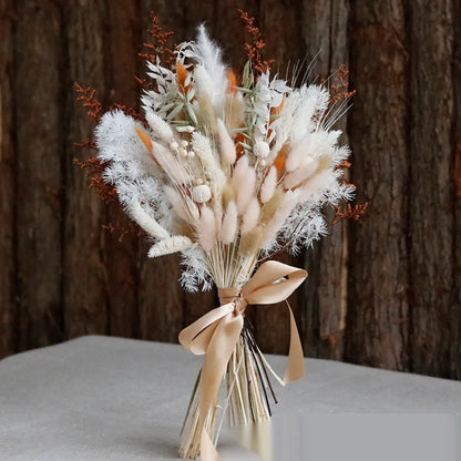 Small Dried Reed Flower Bouquet Finished Rabbit Tail Grass Mix And Match