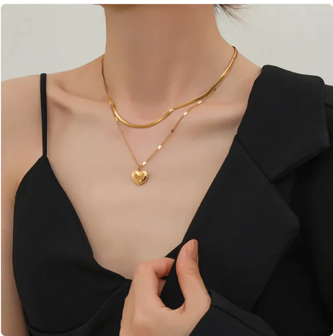 Double-Layer LOVE Pendant Necklace for Women