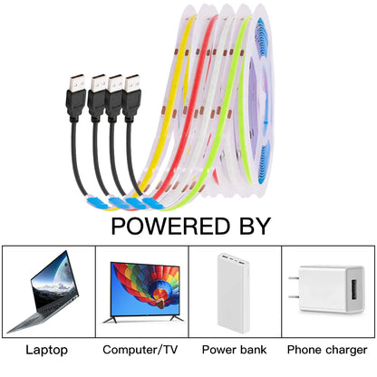 5V Low Voltage 12v COB Strip Lights