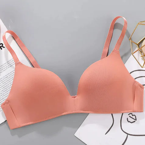 Breathable No-Rims Gather Bra for Women