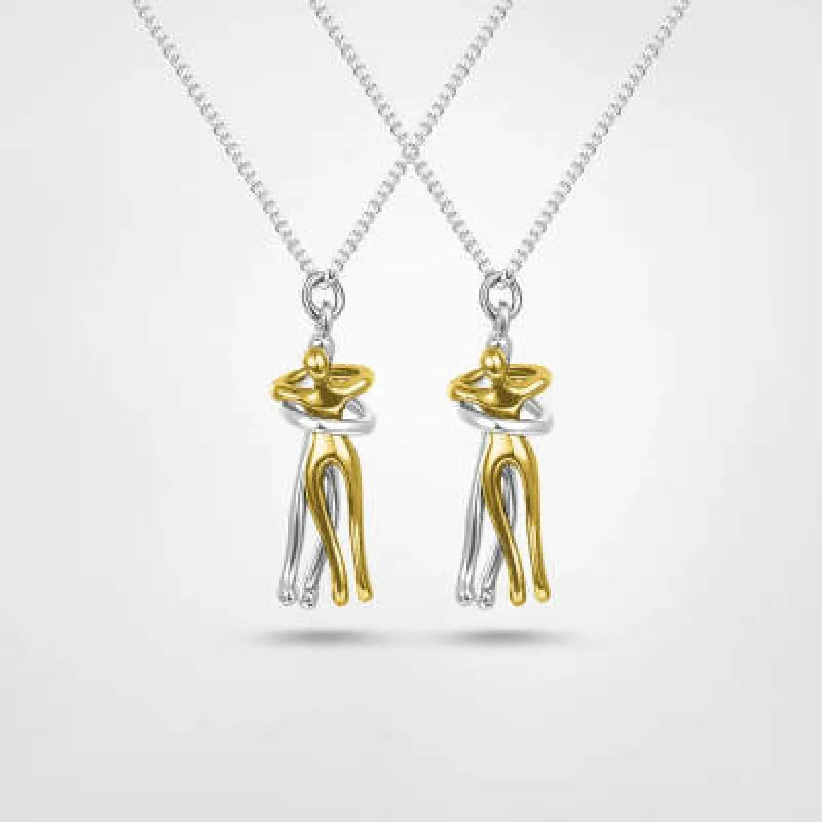 Couple Hugging Pendant Necklace for Women