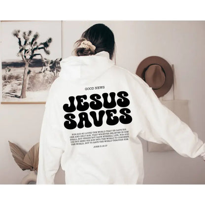 Jesus Saves Hoodie Bible Verses Appear Church Sweater