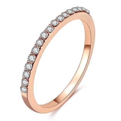 Zircon Charm Minimalist Ring