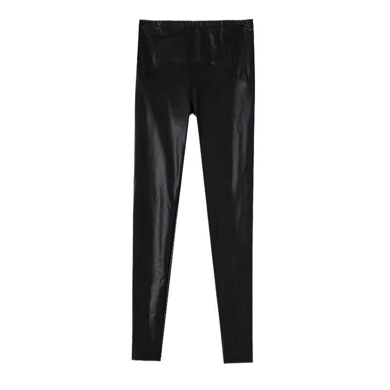 Leather Fleece-Lined Pants