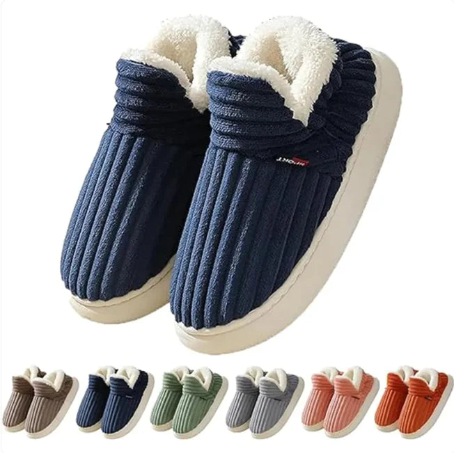 CozyPair Unisex Winter Slippers – Plush Cotton Fleece for Indoor &amp; Outdoor