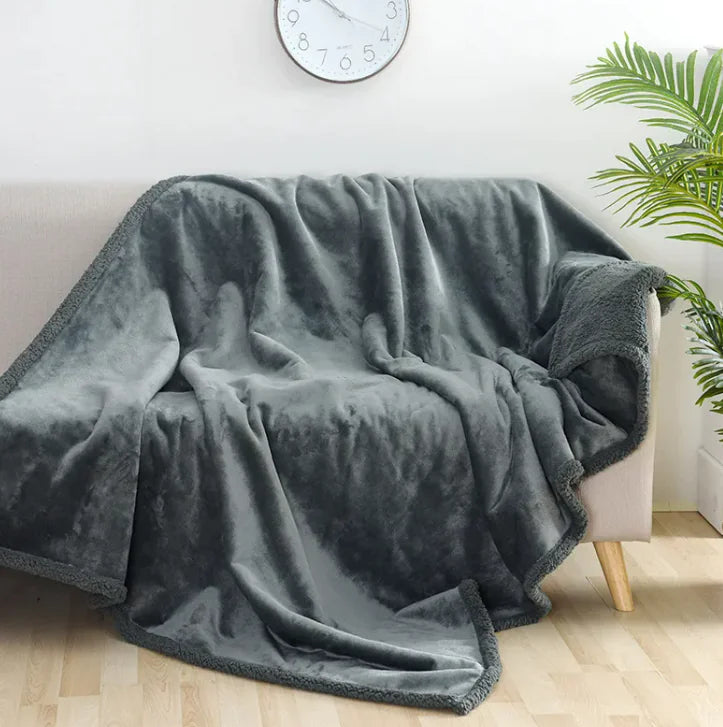 Flannel Shu Cotton Sherpa Thickened Blanket