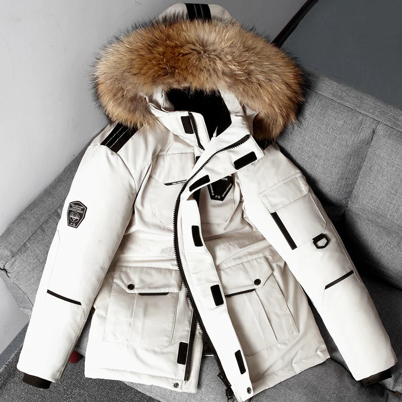 Winter Fur Collar Hooded Jacket