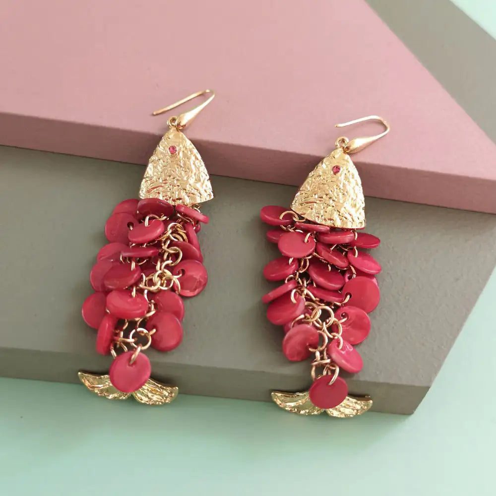 Fish Shape Dangle Earrings