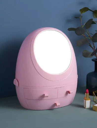 Egg Shaped Makeup Storage Box with Light