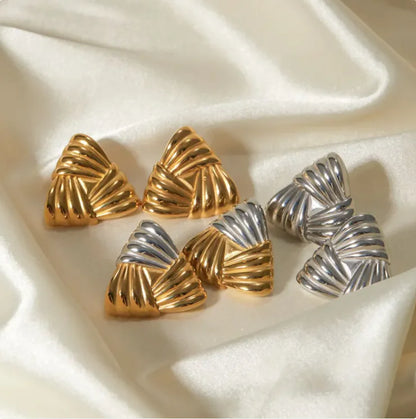 Brigitte Two-Tone Gold Elegance Earrings