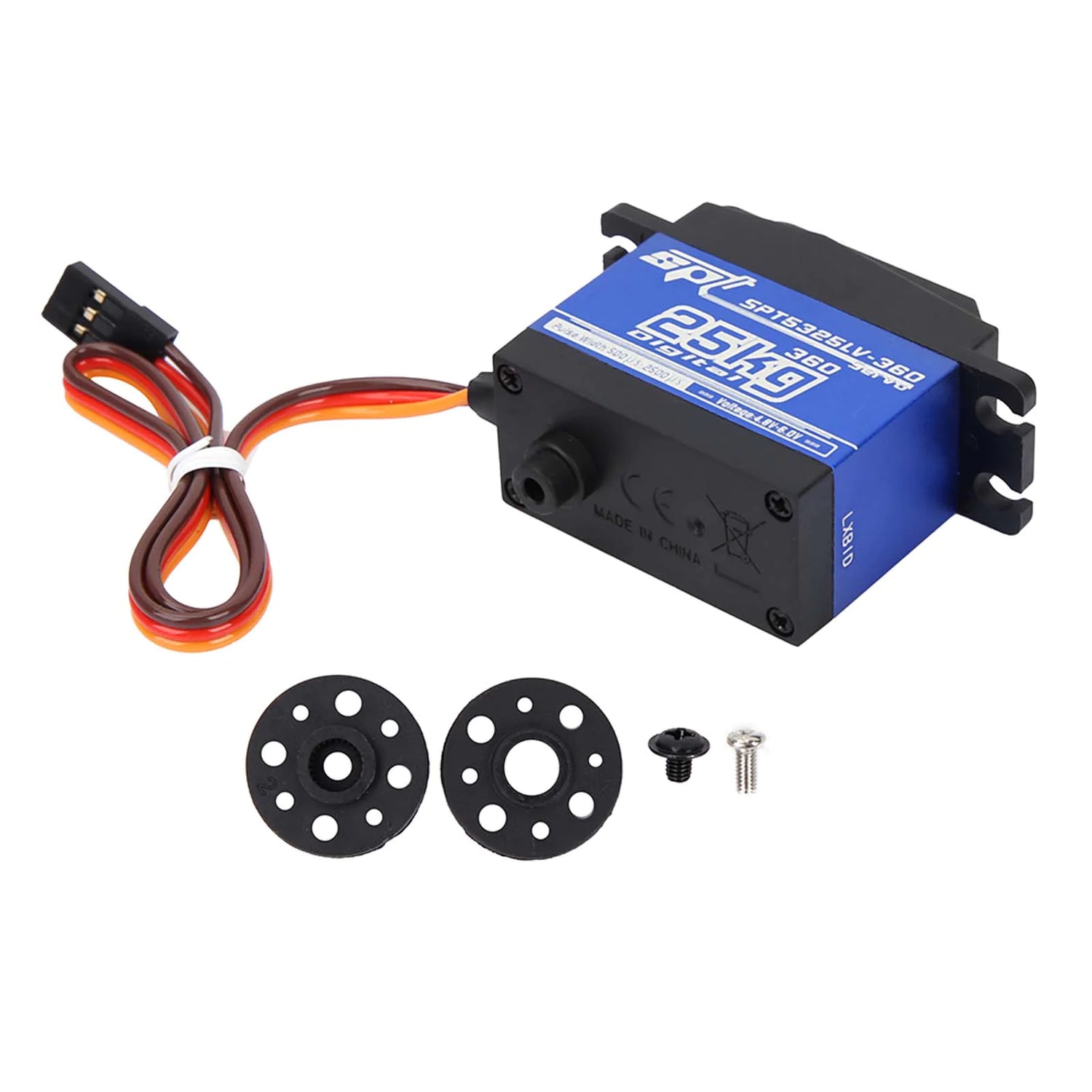 1500μs/ 330hz 360 Continuous Rotation SPT5525LV-360 25KG Digital Servo