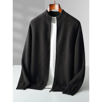 Pure Wool Double-Strand Cashmere Cardigan