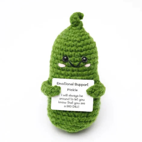 Crocheted Wool Positive Energy Potato – handcrafted with a facial expression