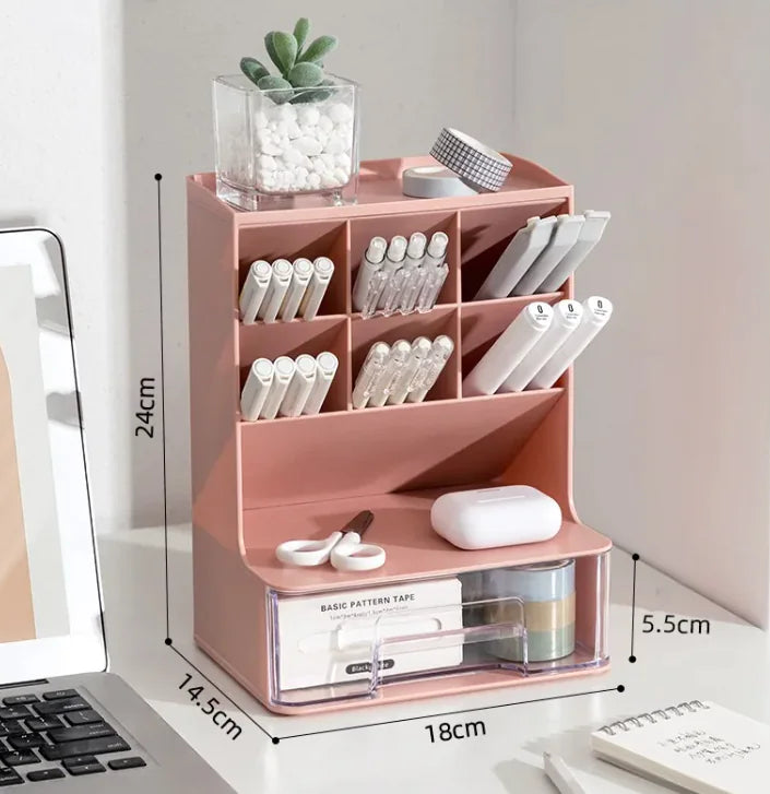 Angled Pen Holder Desk Organizer