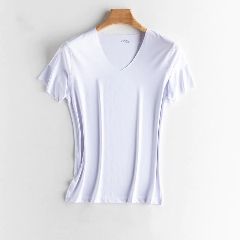 Ice Silk V-Neck T-Shirt