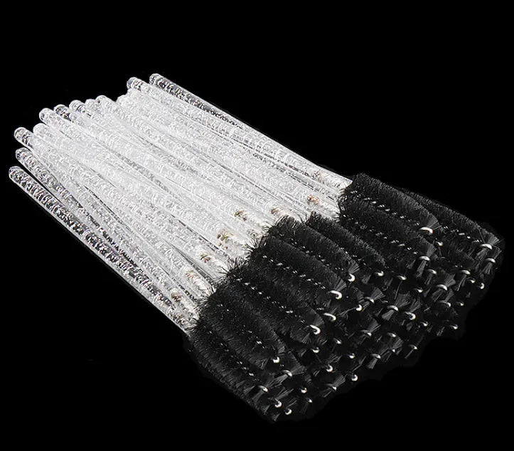 Disposable Crystal White Penholder Color Mascara Brush