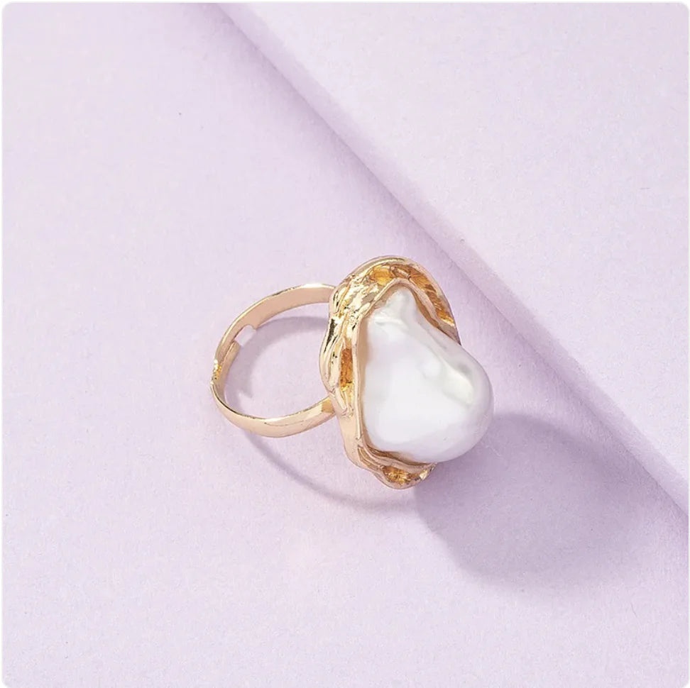 Cross-Border Special-Shaped Pearl Ring