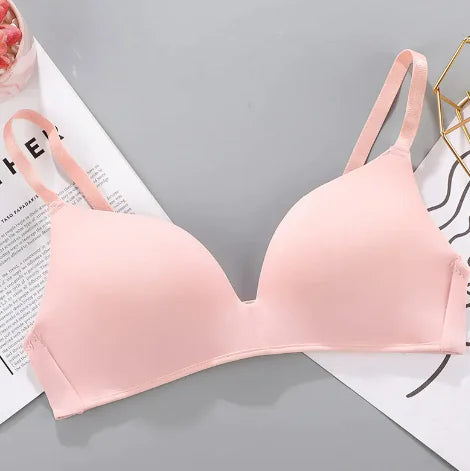 Breathable No-Rims Gather Bra for Women