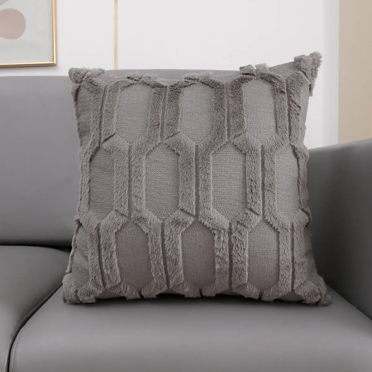 Classic Plush Embroidered Lumbar Pillow Sofa Cushion