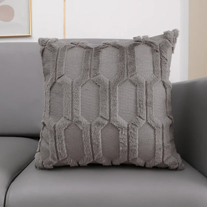 Classic Plush Embroidered Lumbar Pillow Sofa Cushion