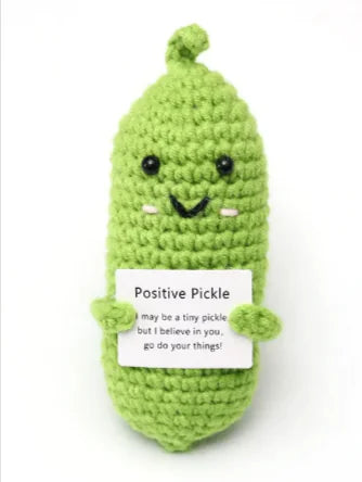 Crocheted Wool Positive Energy Potato – handcrafted with a facial expression