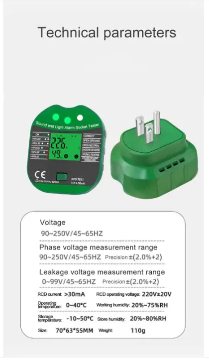 European And American Regulations Socket Tester