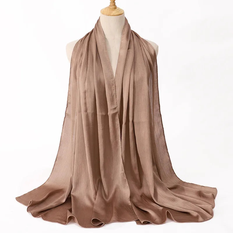 Cross-border Arrival Malaysia Natural Wrinkle All-match Scarf