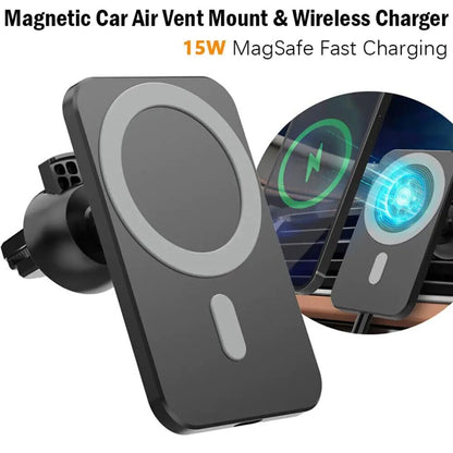 Magnetic Wireless Charger Car Mount Holder For iPhone 12 13 14 Pro Max MagSafe