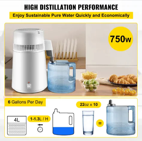 4L Stainless Steel Dental &amp; Medical Water Distiller – Pure Water System