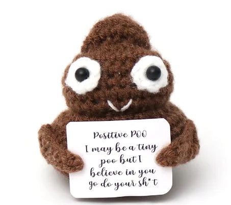 Crocheted Wool Positive Energy Potato – handcrafted with a facial expression