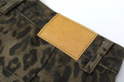 Vintage Leopard Print Jeans