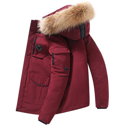 Winter Fur Collar Hooded Jacket