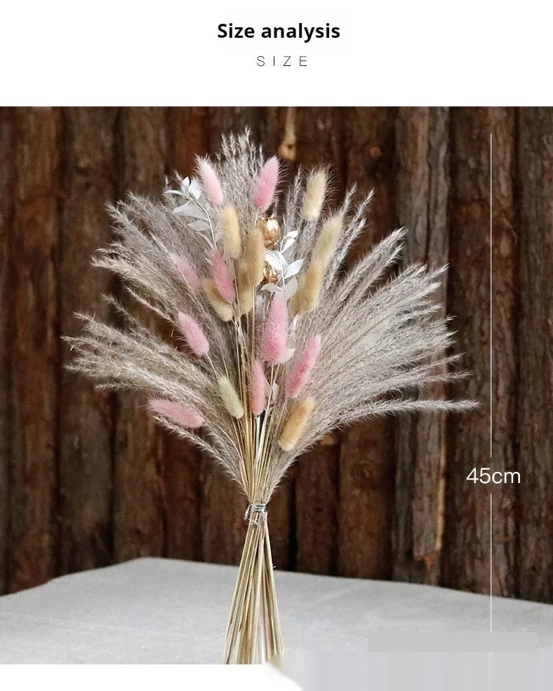 Small Dried Reed Flower Bouquet Finished Rabbit Tail Grass Mix And Match